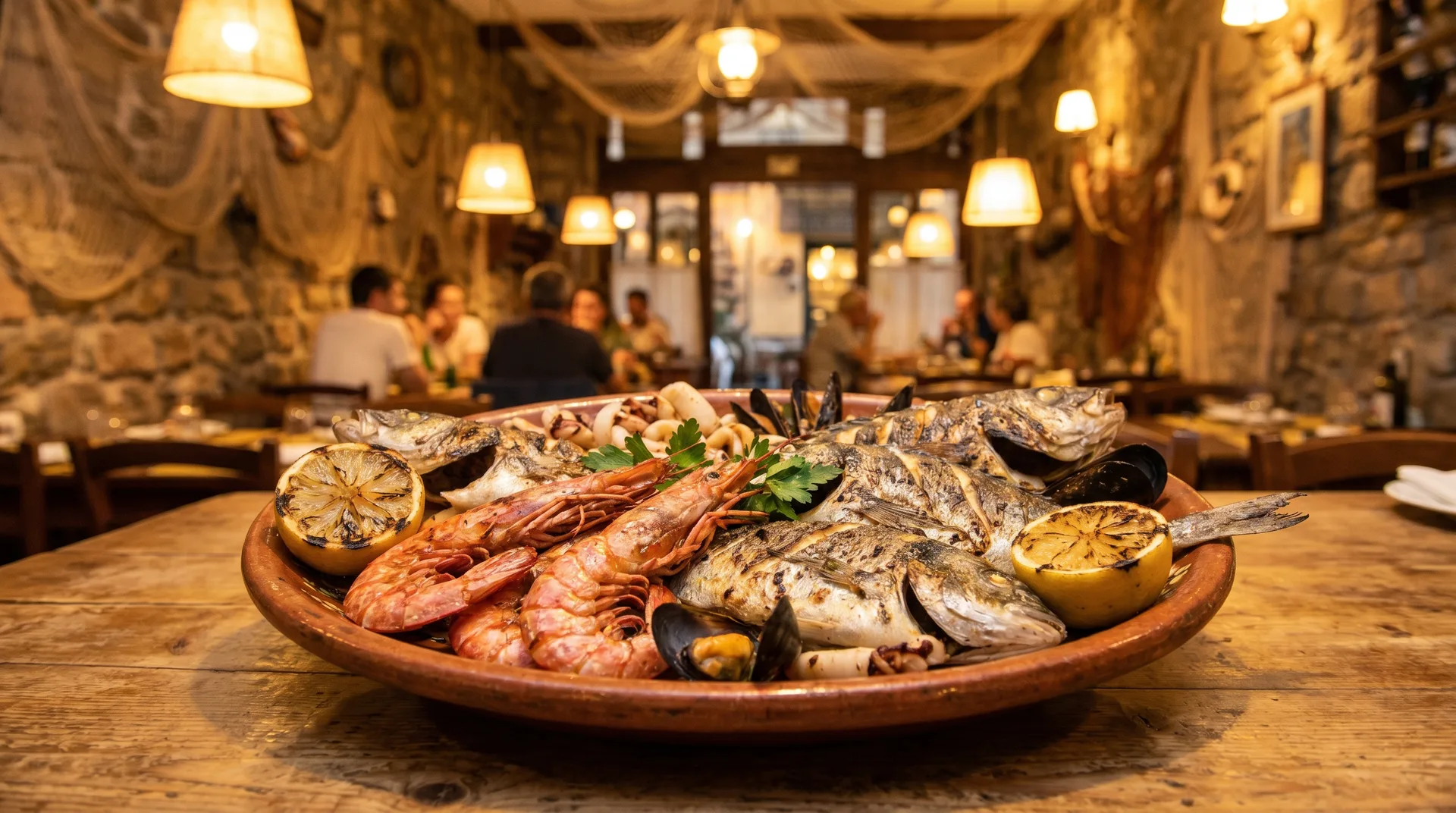 Piatto di pesce della Trattoria da Federico, Aci Trezza