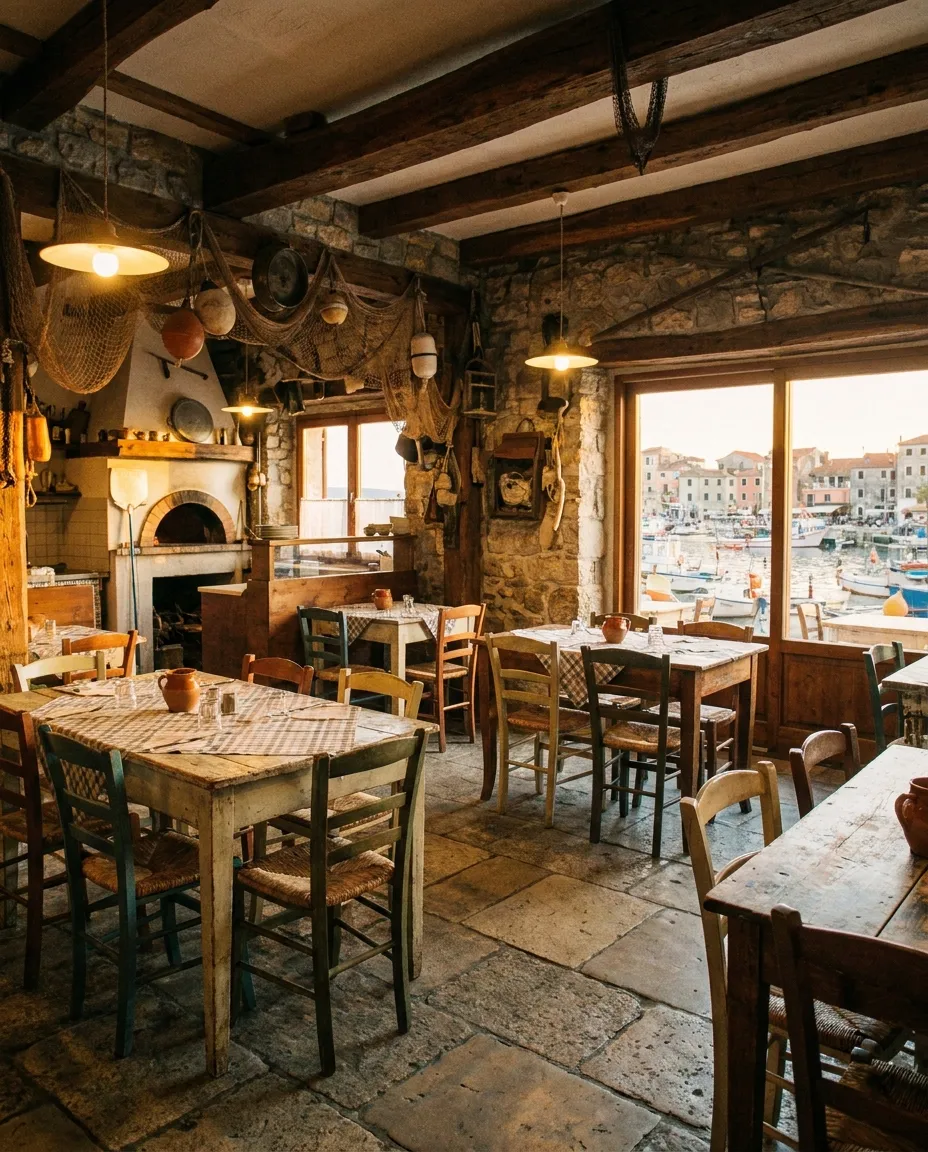 Interno della Trattoria da Federico